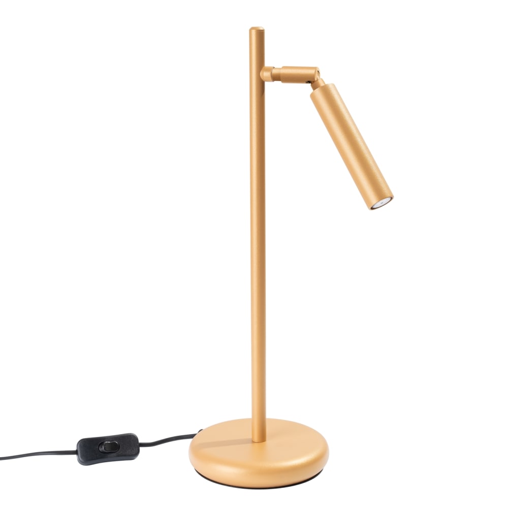 lampara de escritorio dorado acero alt 14 cm