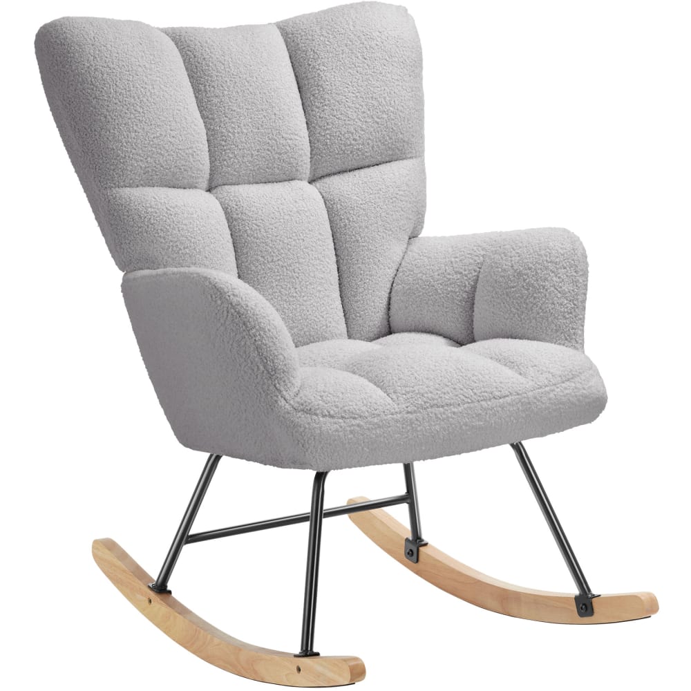 Fauteuil à bascule rembourré - clair