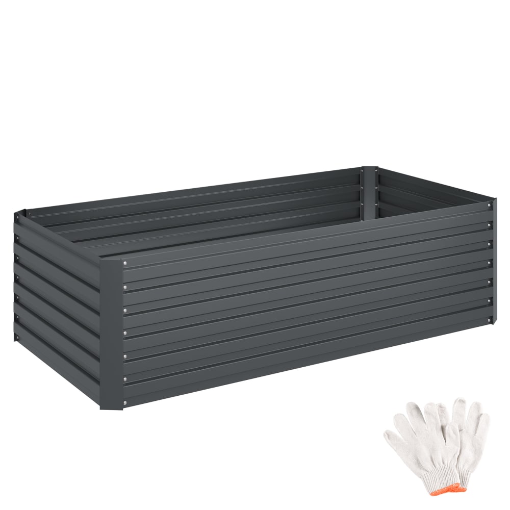 Jardinière surélevée en acier galvanisé capacité 1100L gants inclus