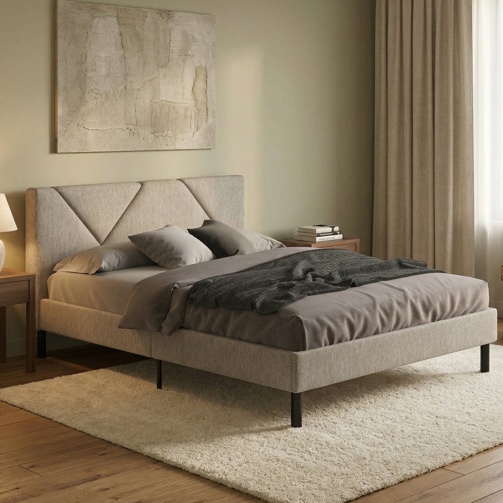 Lit double calitri tourterelle - Maisons du Monde
