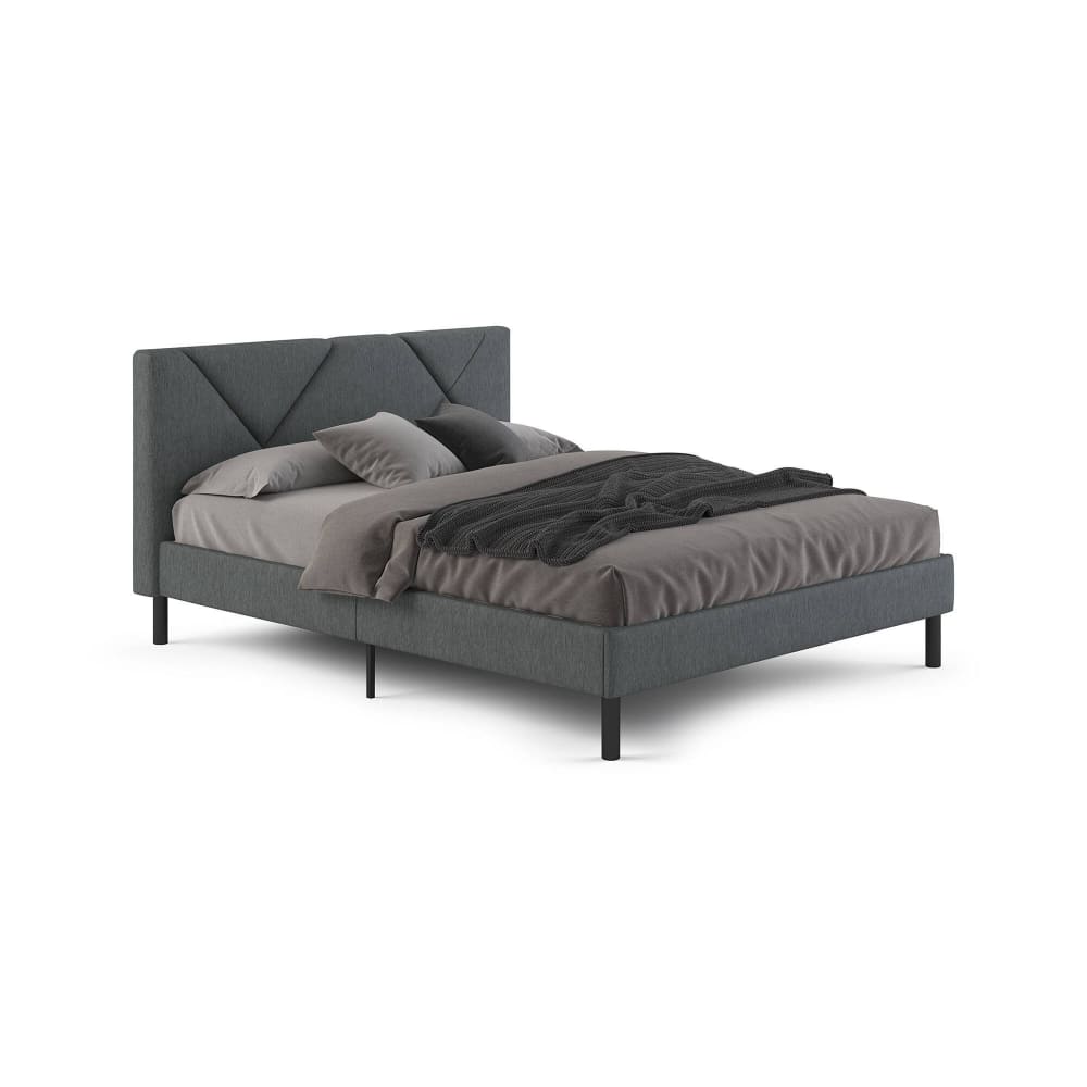 Lit double Caldes Gris Taupe\ Taupe\