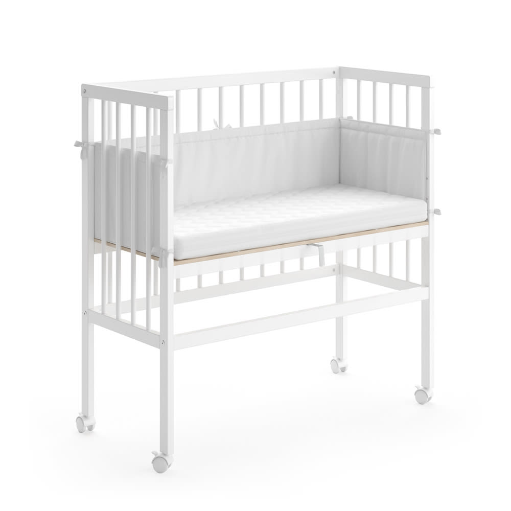 VitaliSpa Beistellbett 1 Seitenschiene, Weiß 94 x 96cm style modern WEISS HOLZ Baby