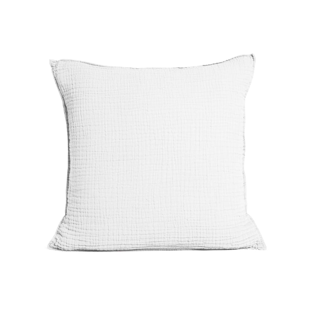 Housse de coussin en gaze de coton Blanc 40x40cm