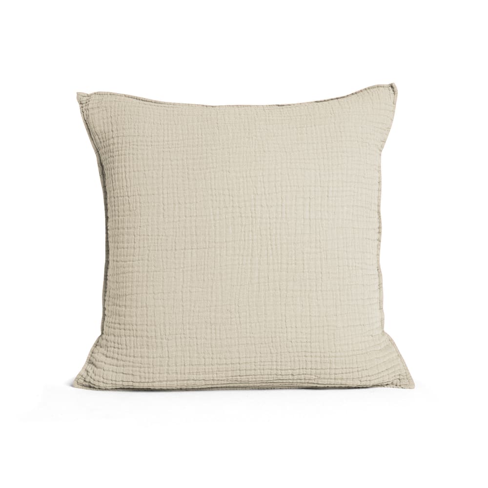 Housse de coussin en gaze de coton Beige clair 40x40cm