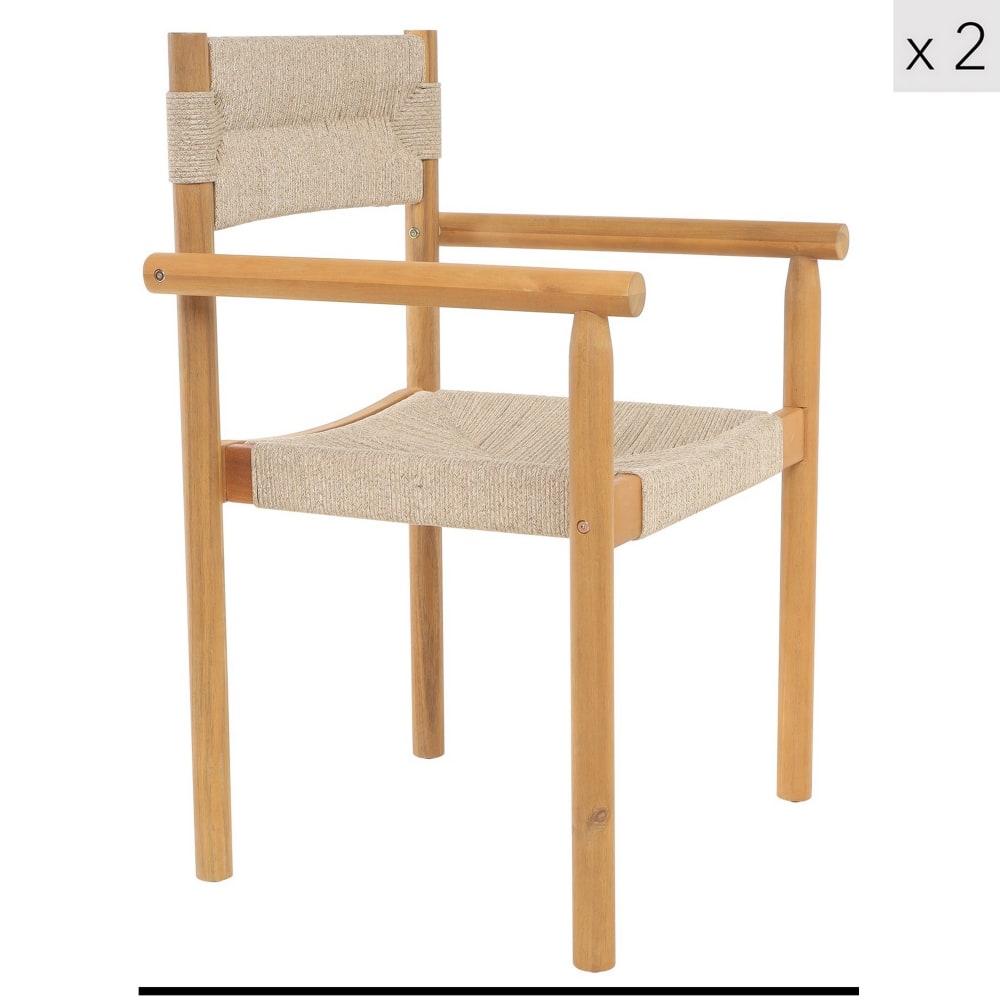Lot 2 chaises jardin
