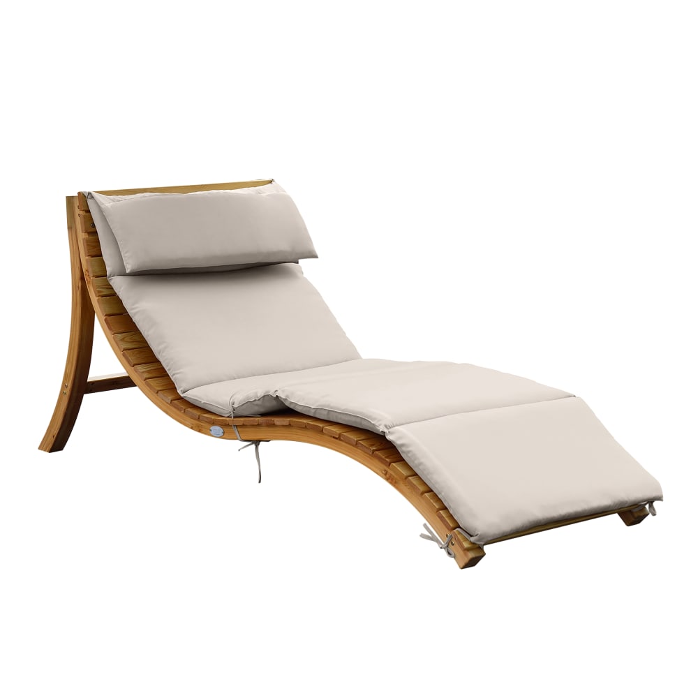 Salina Chaise Longue avec Parasol Beige