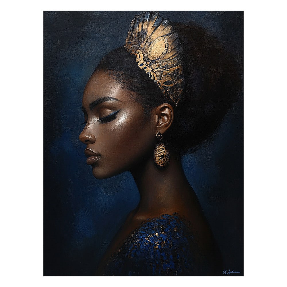 Tableau Femme africaine alu dibond 100x75