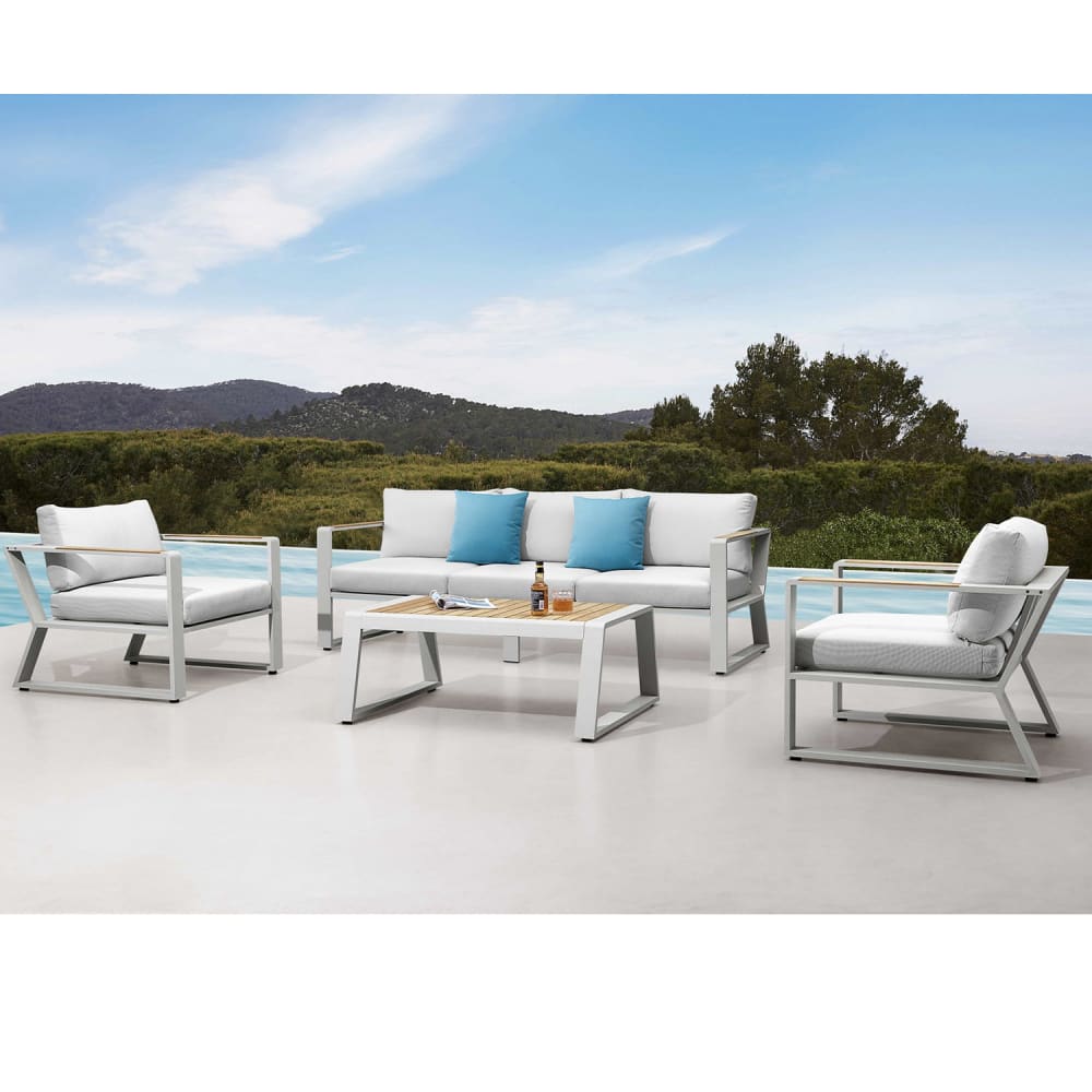 Salon de jardin beige L227 x P84 x H61 cm - Maisons du Monde