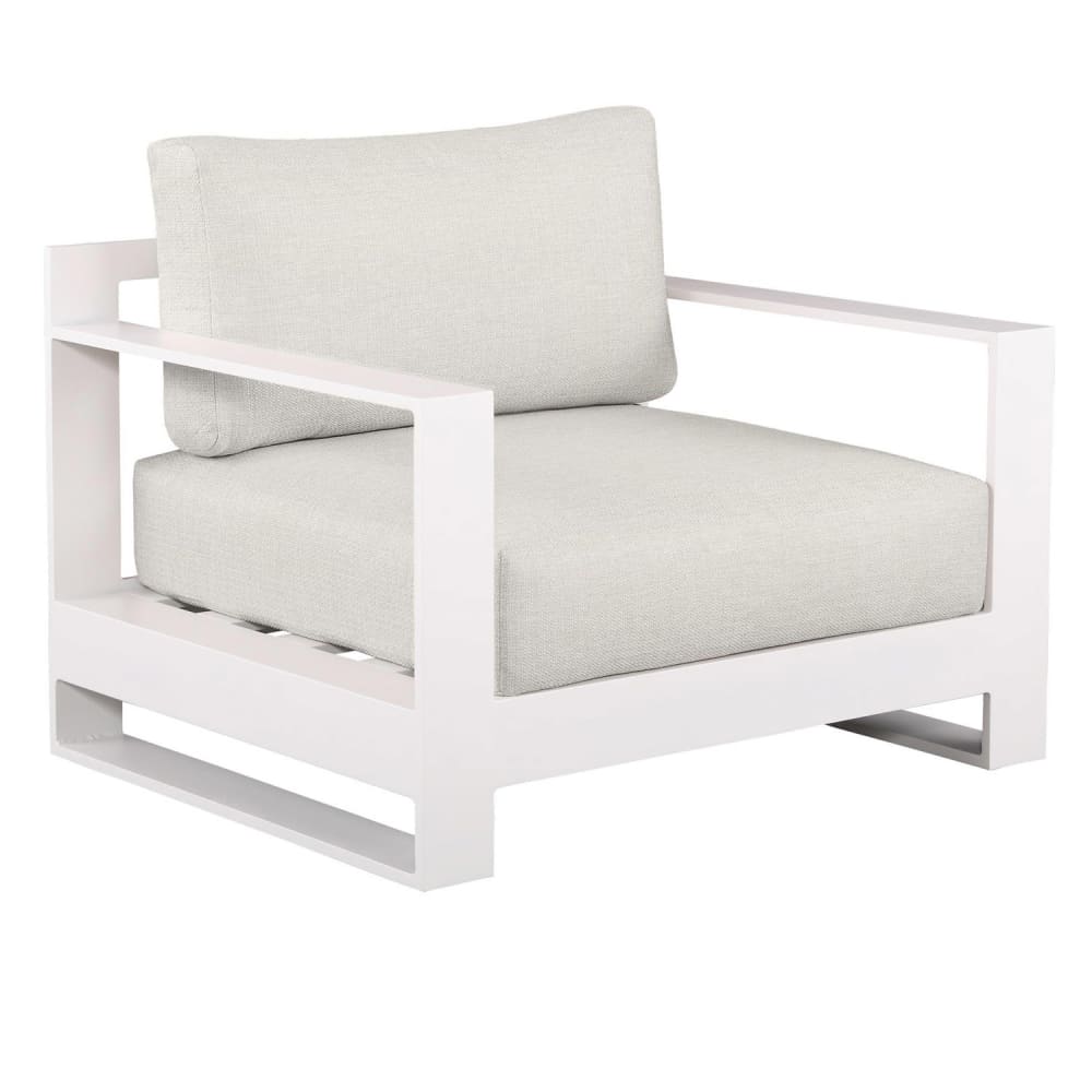 Fauteuil blanc L98 x P79.5 x H65 cm