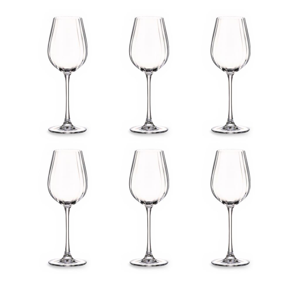 Lot de 6 verres à pied en cristallin 50cl