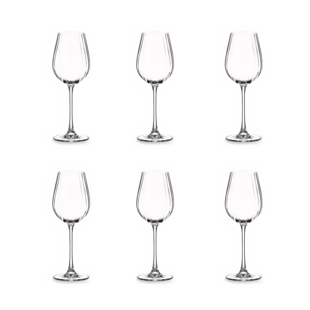 Lot de 6 verres à pied en cristallin 40cl Lot de 6 verres à pied en cristallin 40cl