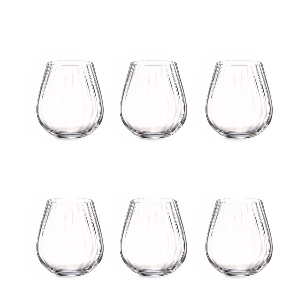 Lot de 6 gobelets en cristallin 38cl