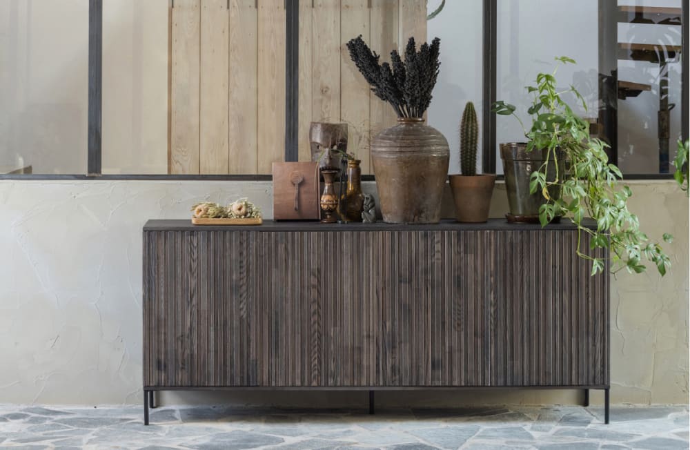 Buffet en bois de frêne marron expresso - Maisons du Monde