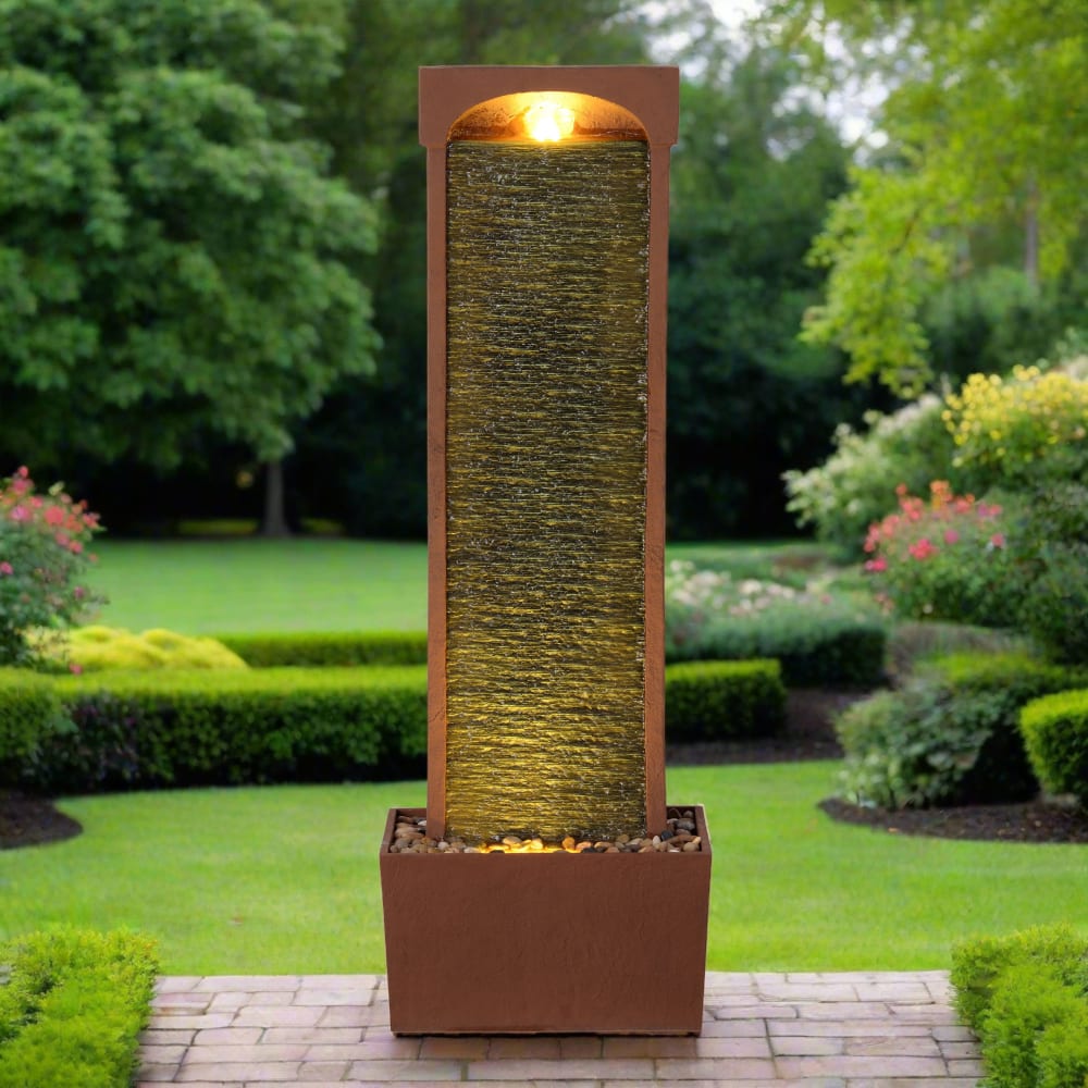 Fontaine LED en polyrésine, rouge