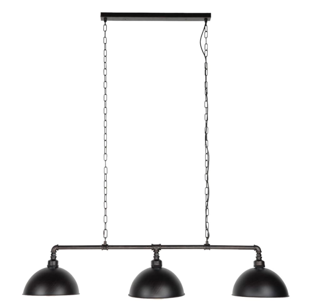 Suspension triple en acier avec gamelles industrielles