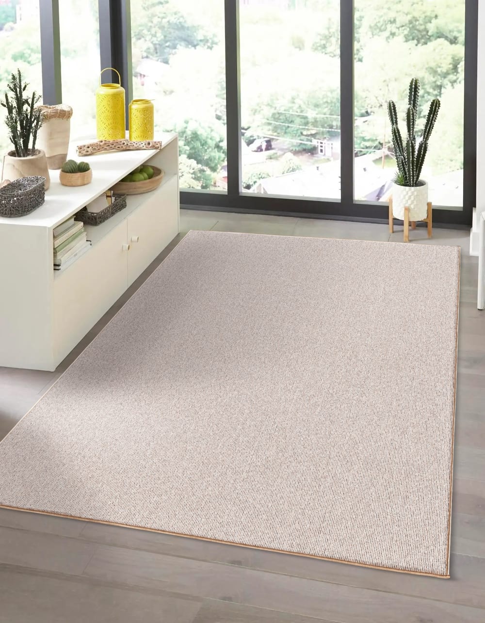 Tapis résistant poil ras feutre, beige, 80 x 150 cm — vue 4