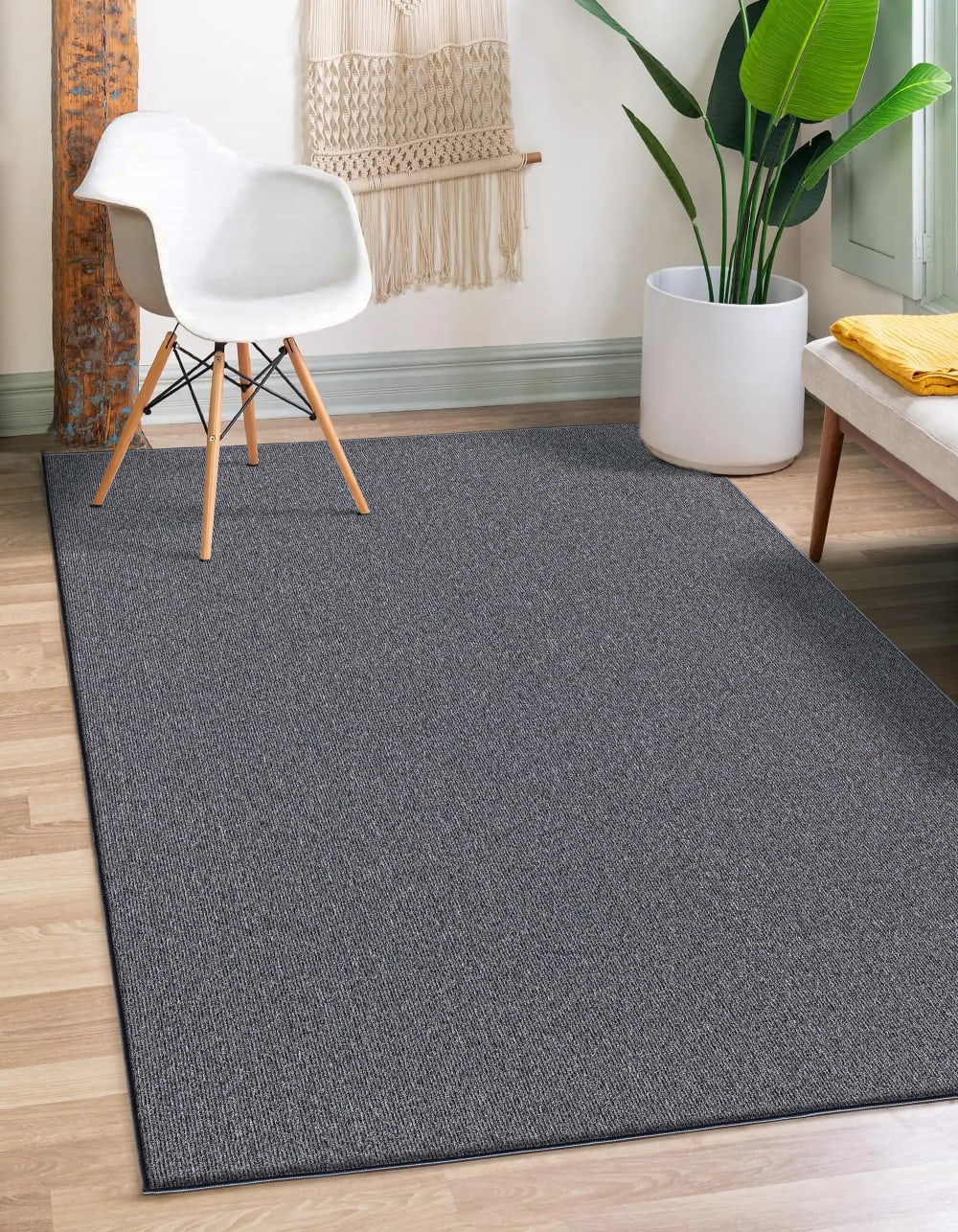 Tapis résistant poil ras feutre, anthracite, 240 x 340 cm — vue 3