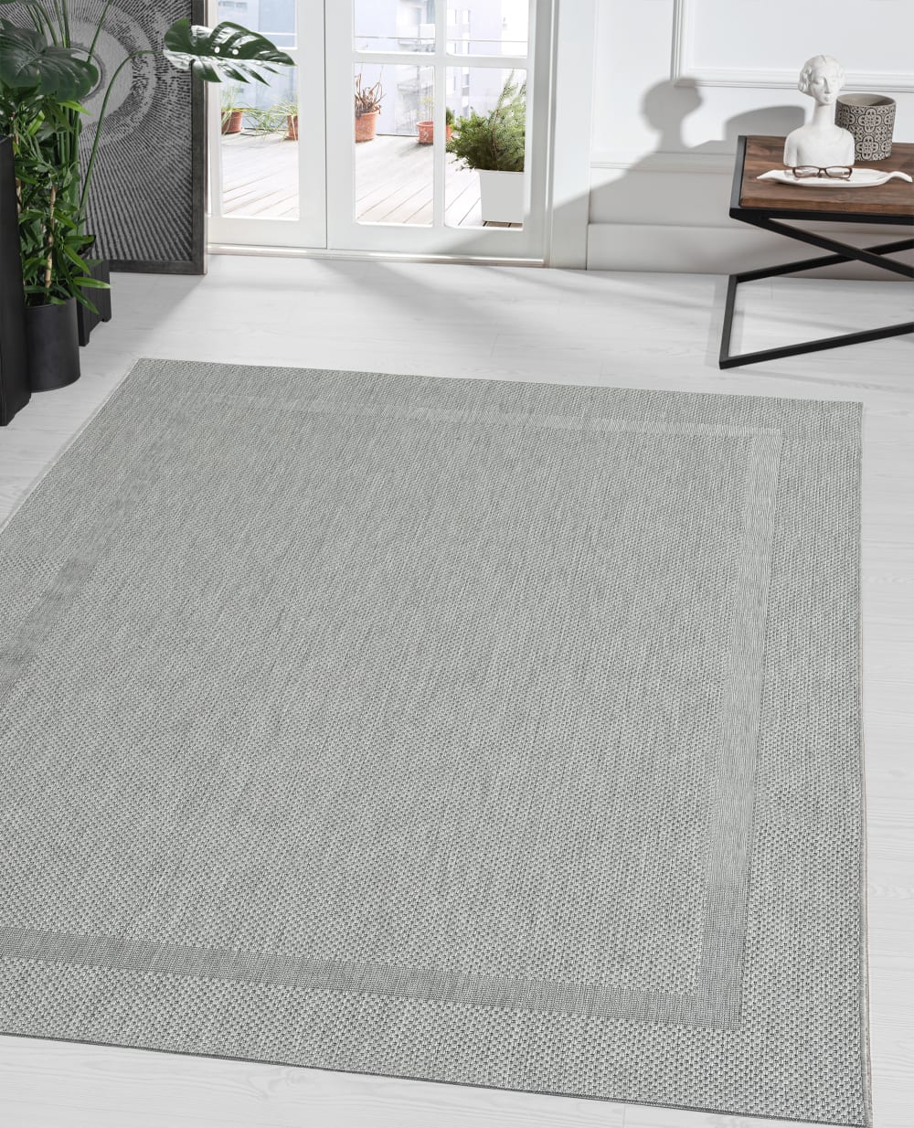 Tapis durable intérieur extérieur, gris, 80 x 150 cm — vue 3