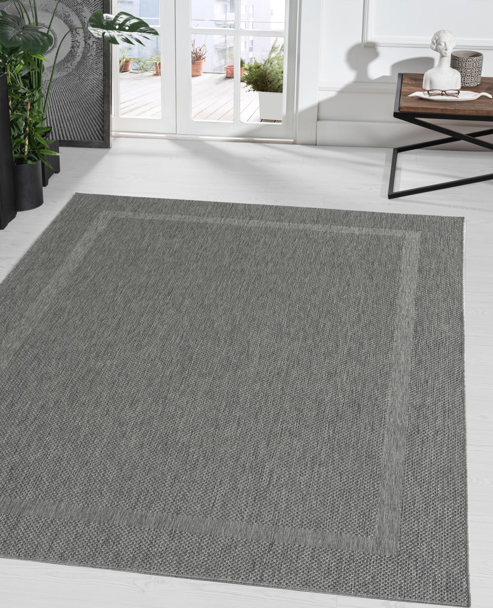 Tapis robuste extérieur intérieur, anthracite, 240 x 340 cm — vue 3