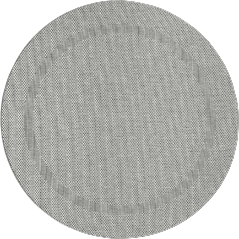 Tapis durable intérieur extérieur, gris, 160 cm rond