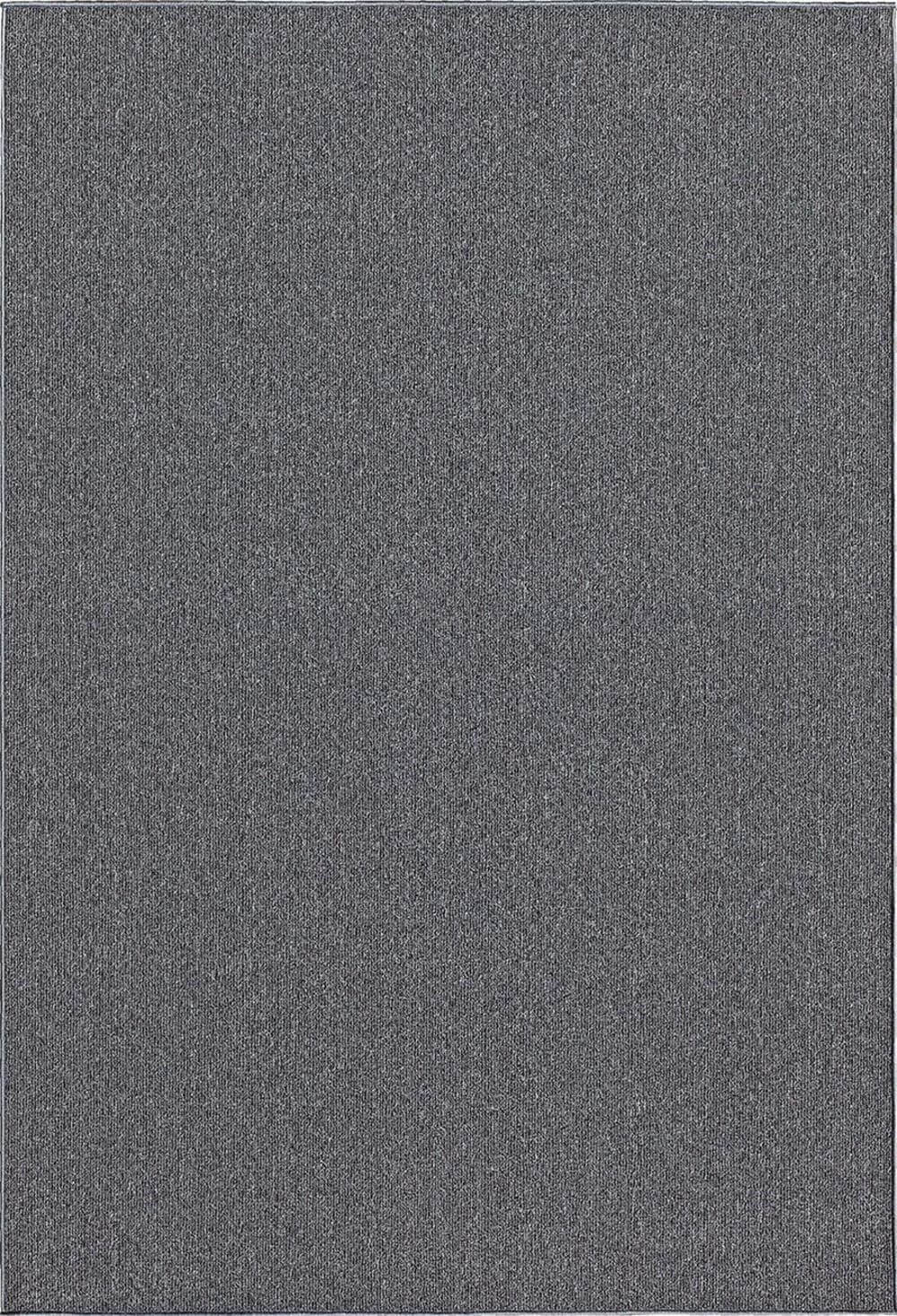Robuster Kurzflor Teppich mit Filz-Rücken, Anthrazit, 80 x 150 cm