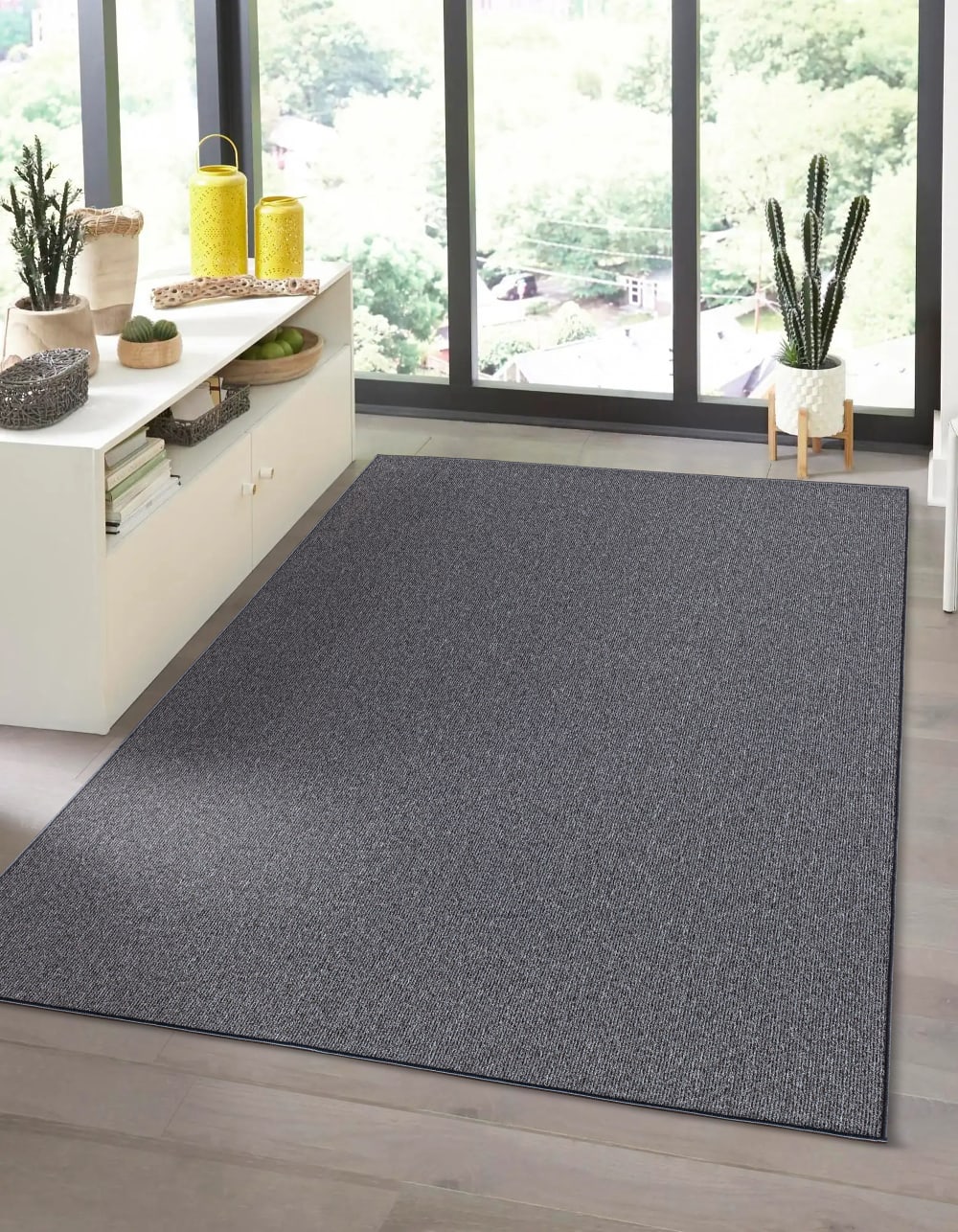Tapis résistant poil ras feutre, anthracite, 80 x 150 cm — vue 4