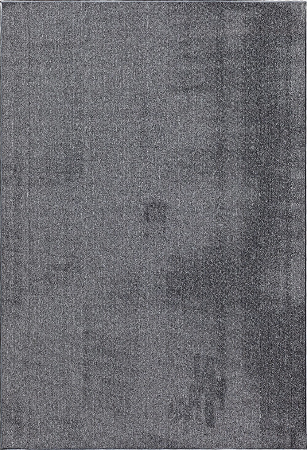 The carpet Robuster Kurzflor Teppich mit Filz-Rücken, Anthrazit, 133 x 170 cm style modern Silber Öko-Tex Zertifikat Pes - Polyester