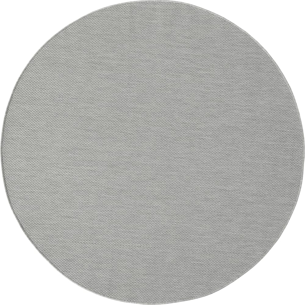 Tapis durable intérieur extérieur, gris, 160 cm rond