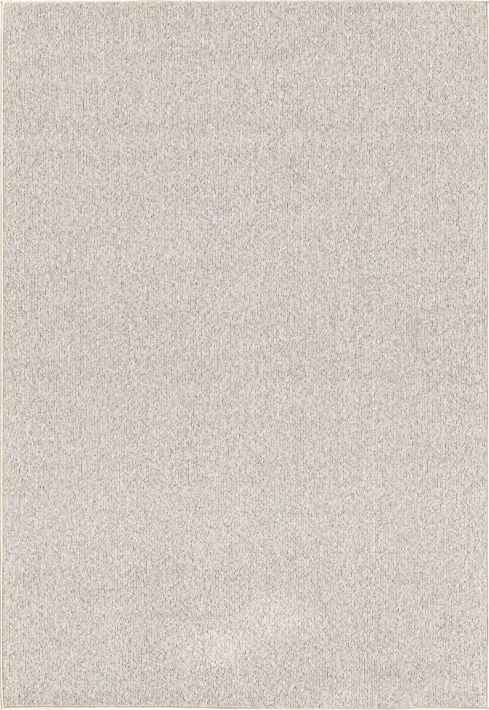 Teppich Kurzflor robust Filz-Rücken, Beige, 133 x 170 cm -