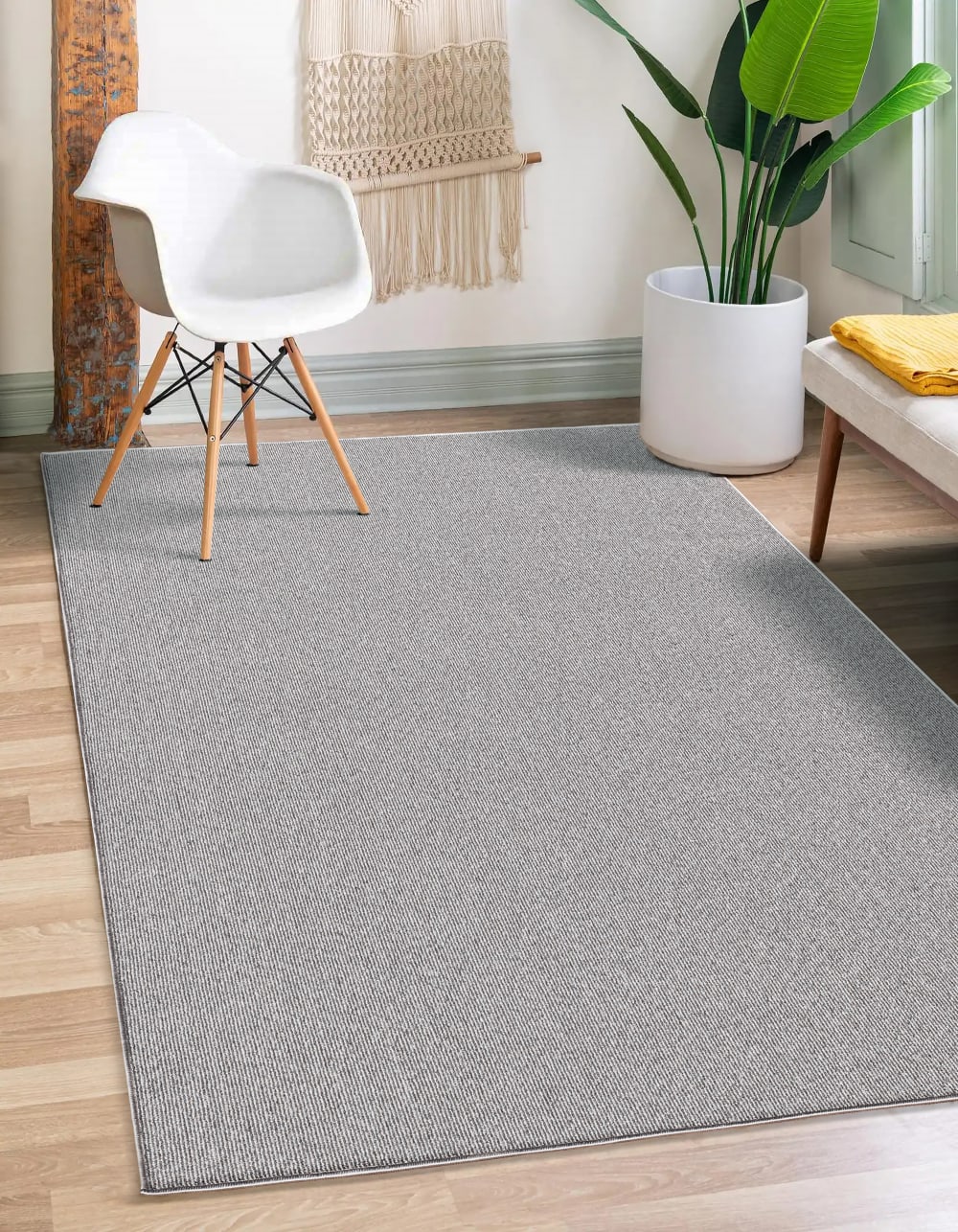 Tapis feutre durable, gris, 133 x 170 cm — vue 3