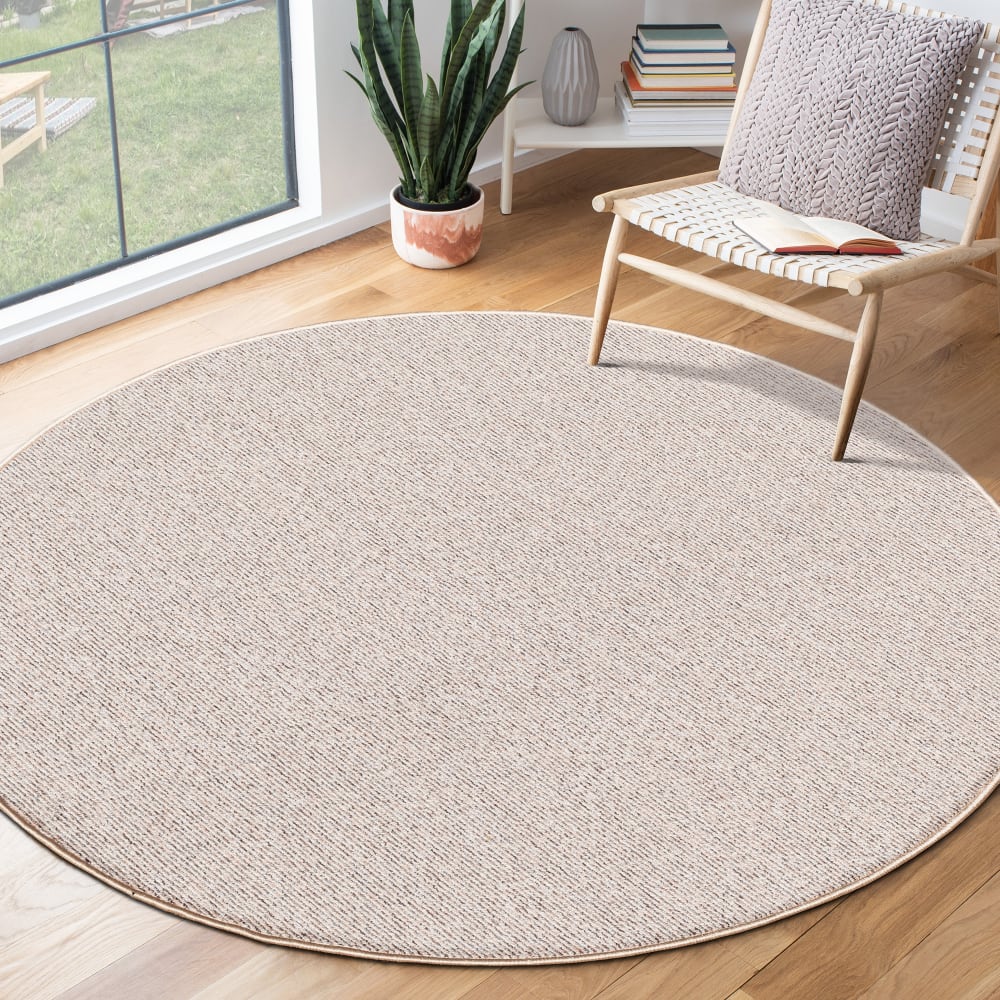 Tapis feutre durable, beige, 133 cm rond — vue 3