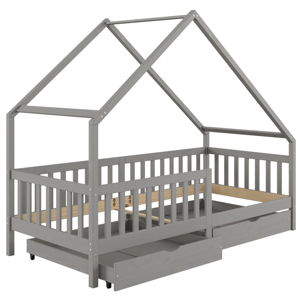 Lit cabane enfant 2 tiroirs