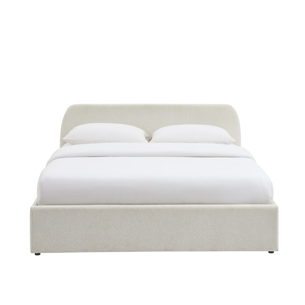 Lit coffre  tissu chenille