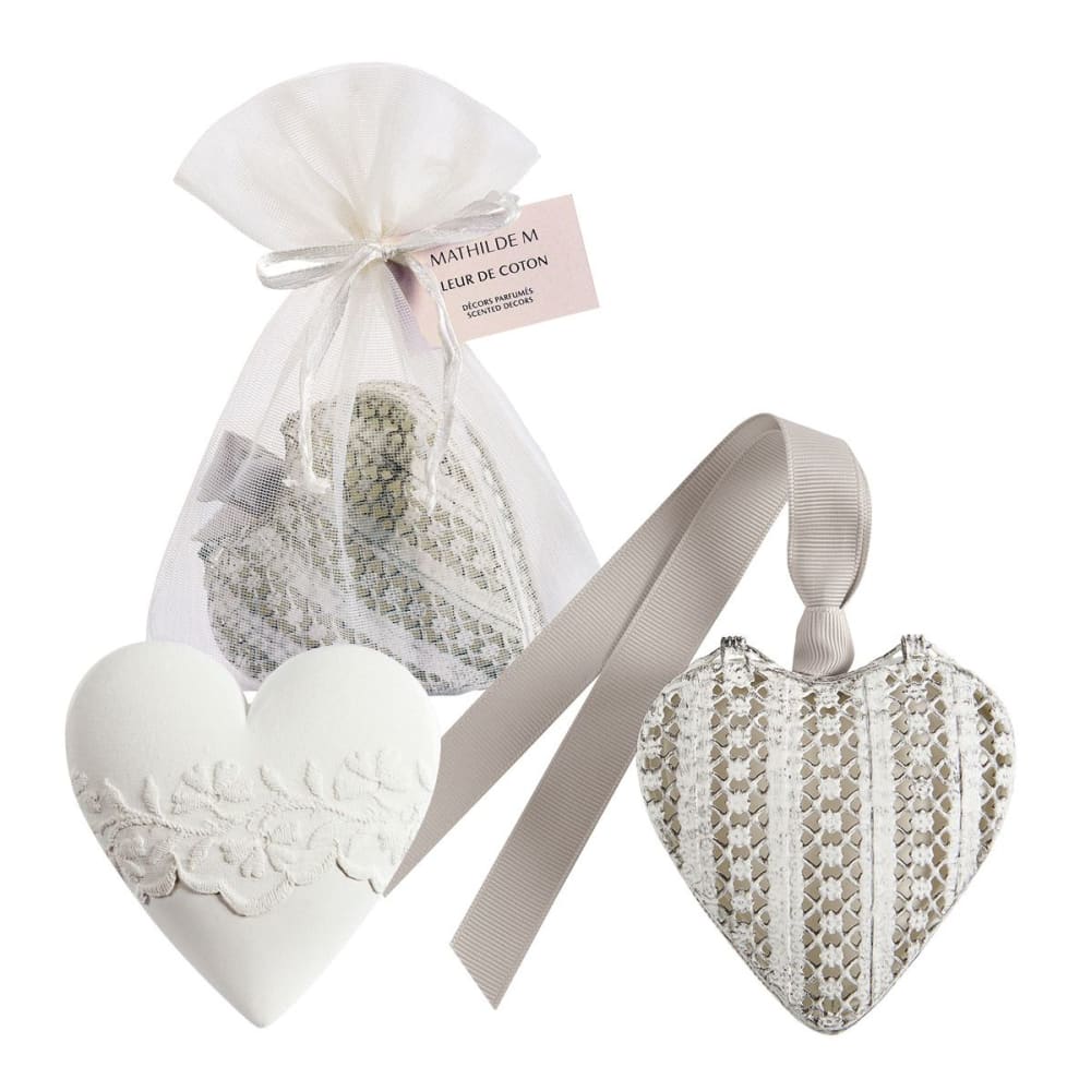 Mathilde M Boîte cœur et décor parfumé Blanc Porcelaine