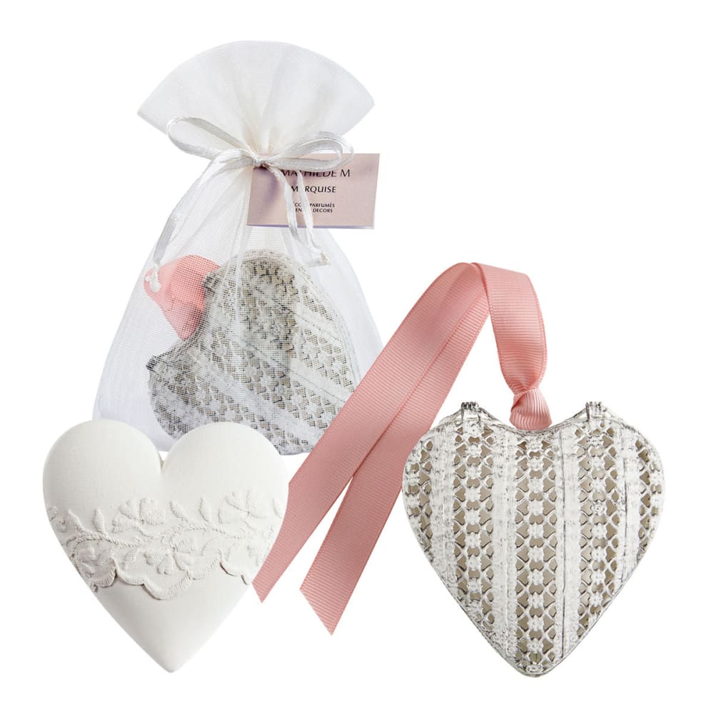 Mathilde M Boîte cœur et décor parfumé Blanc Porcelaine