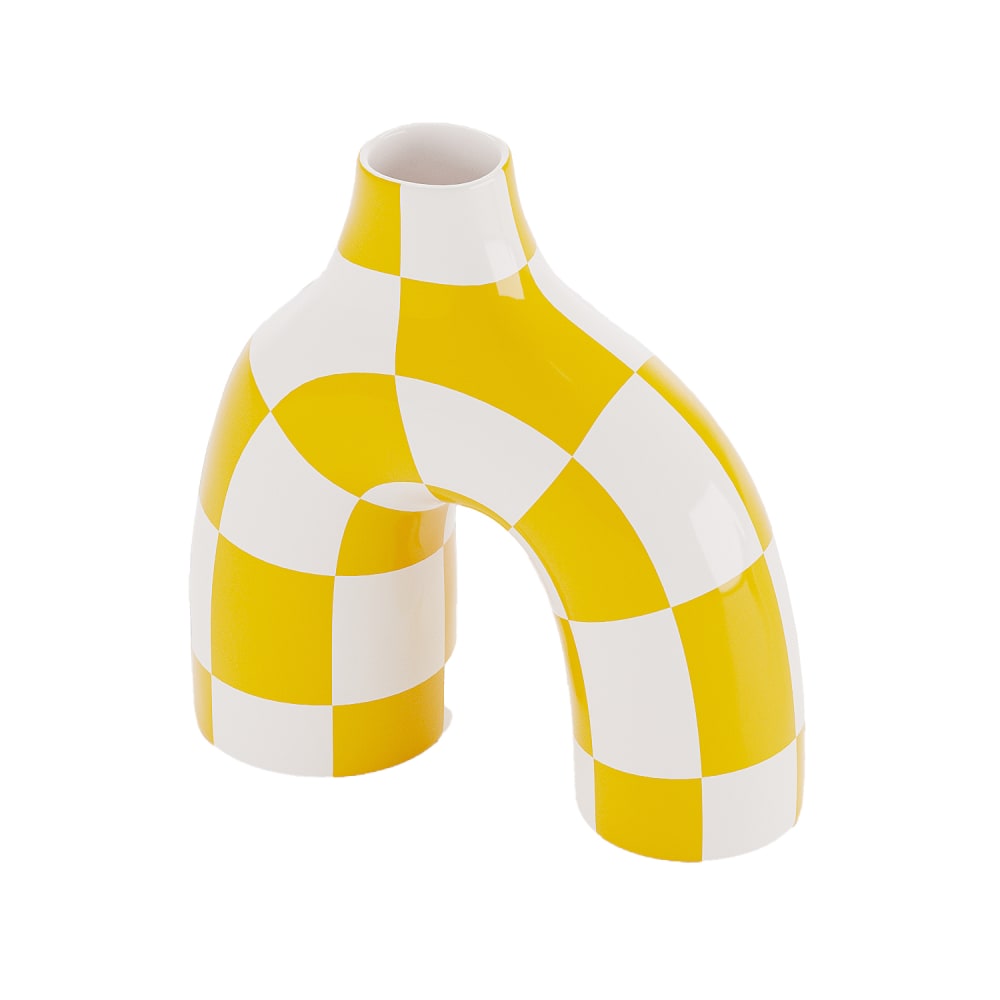 Vase art moderne à damier — vue 4
