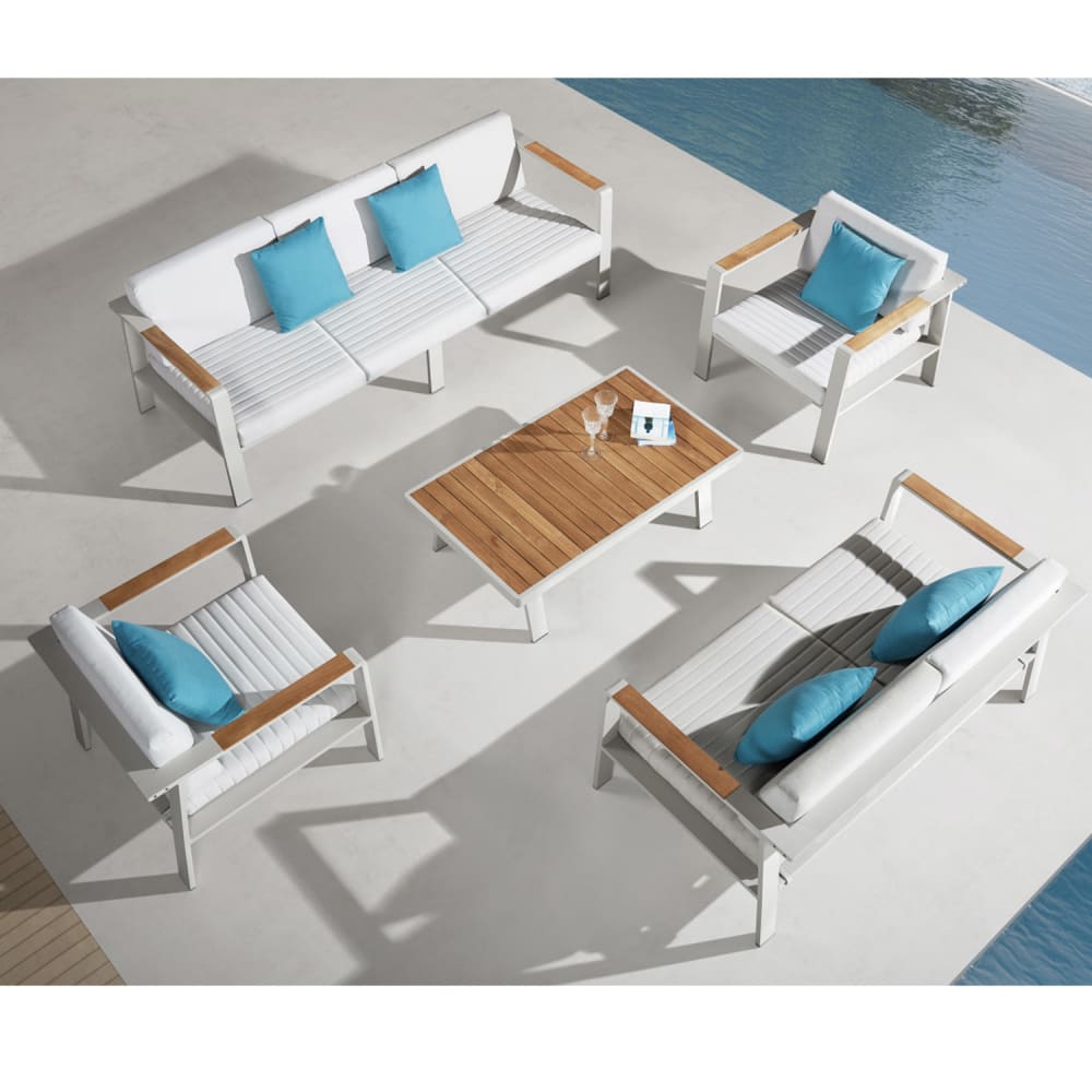 Salon de jardin beige L220 x P81 x H61 cm - Maisons du Monde