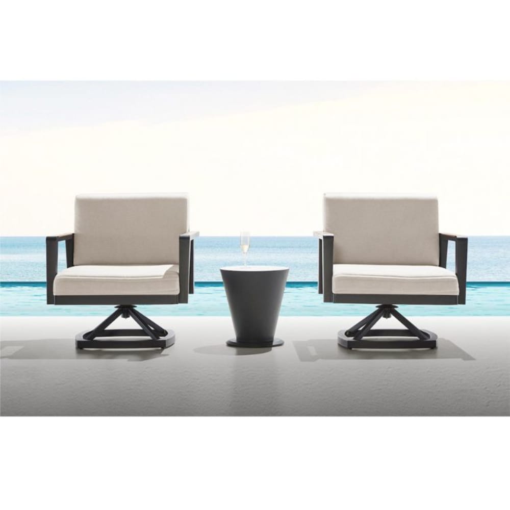 Fauteuil de jardin noir L77.5 x P76 x H76 cm - Maisons du Monde