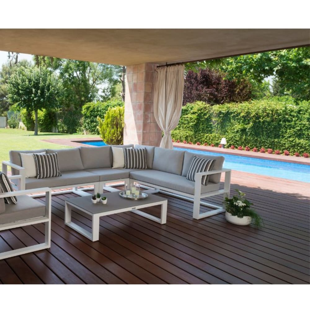 Méridienne gauche blanche L136 x P75 x H64 cm - Maisons du Monde