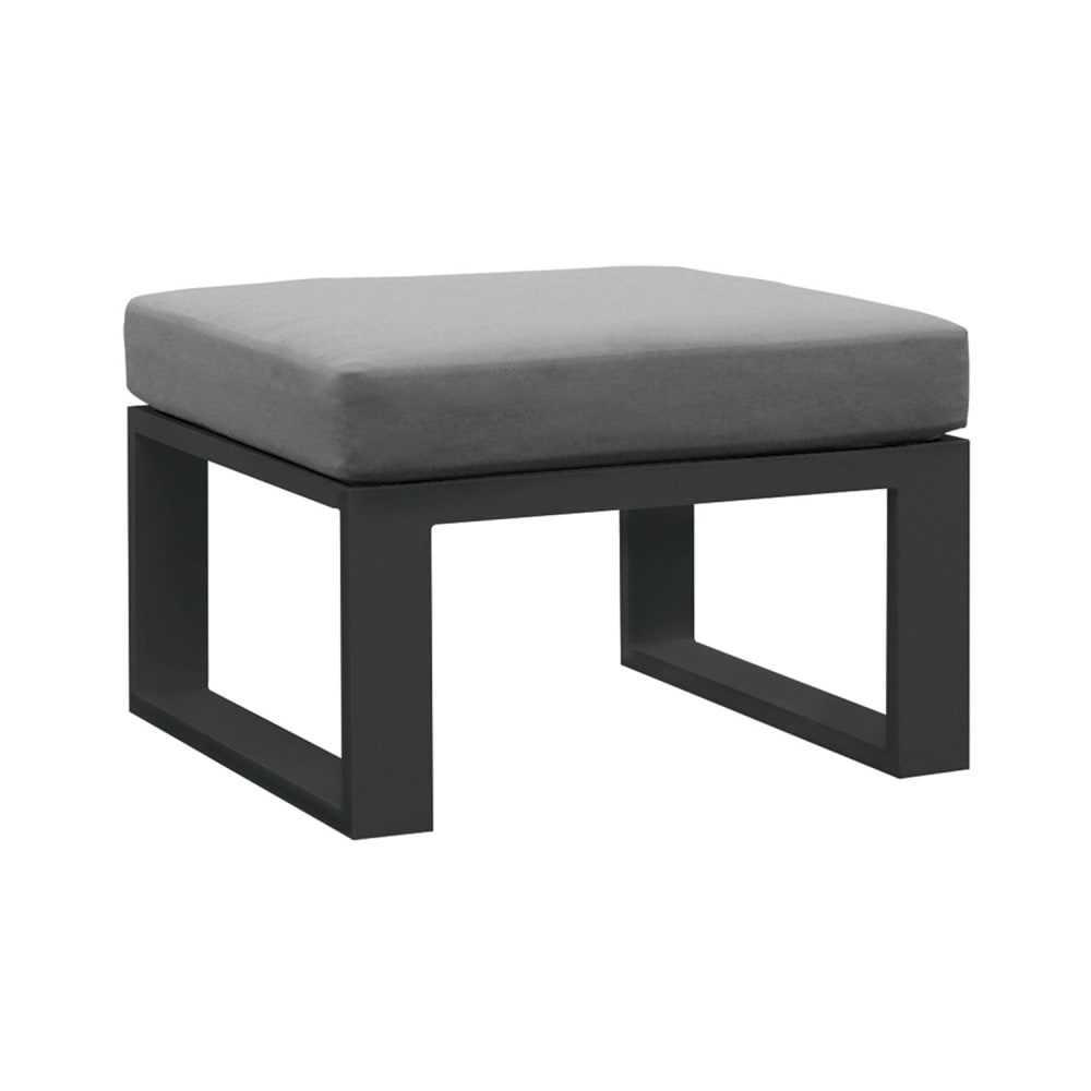 Pouf de jardin noir L61 x P64 x H42 cm