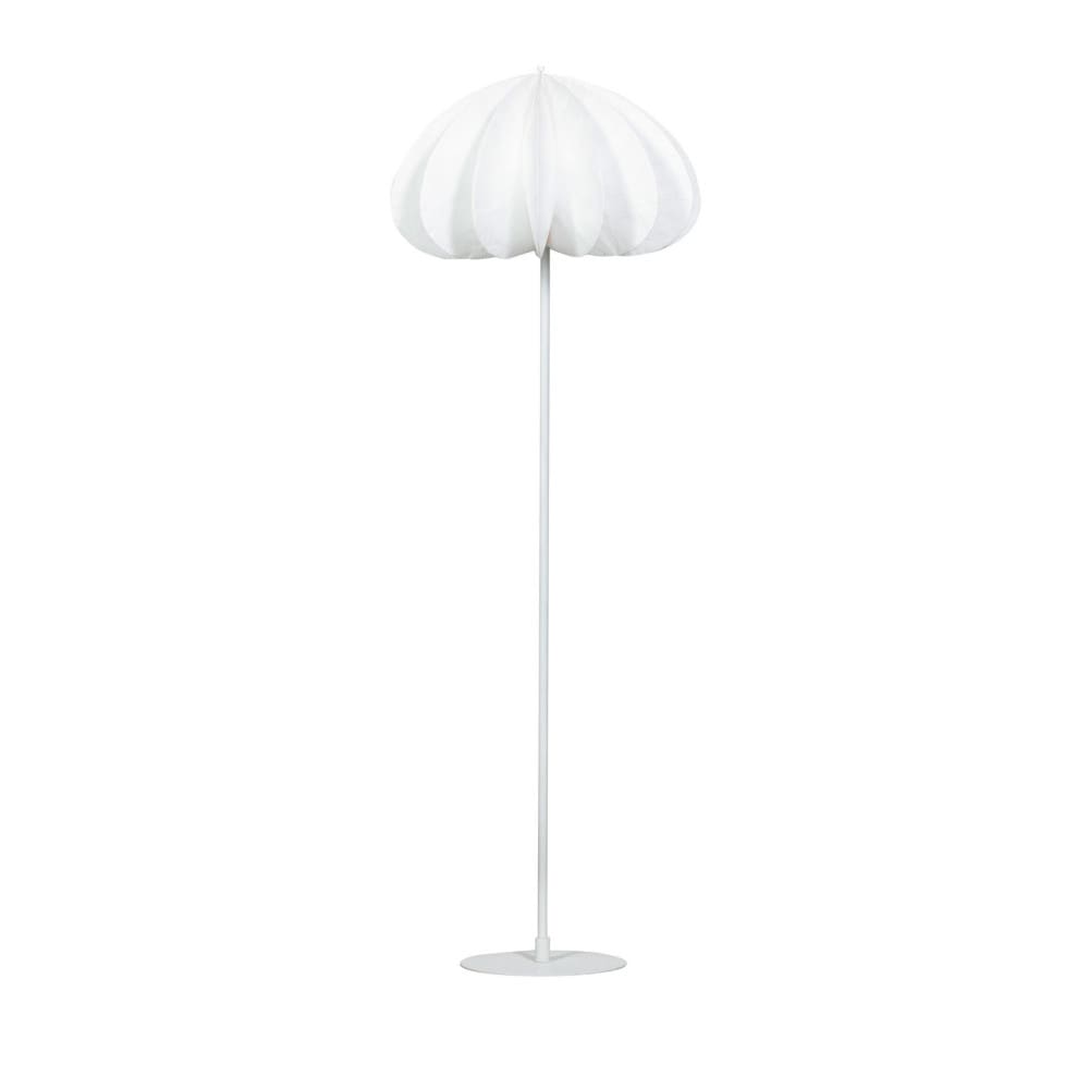 Lampadaire en papier et métal H150cm - Blanc