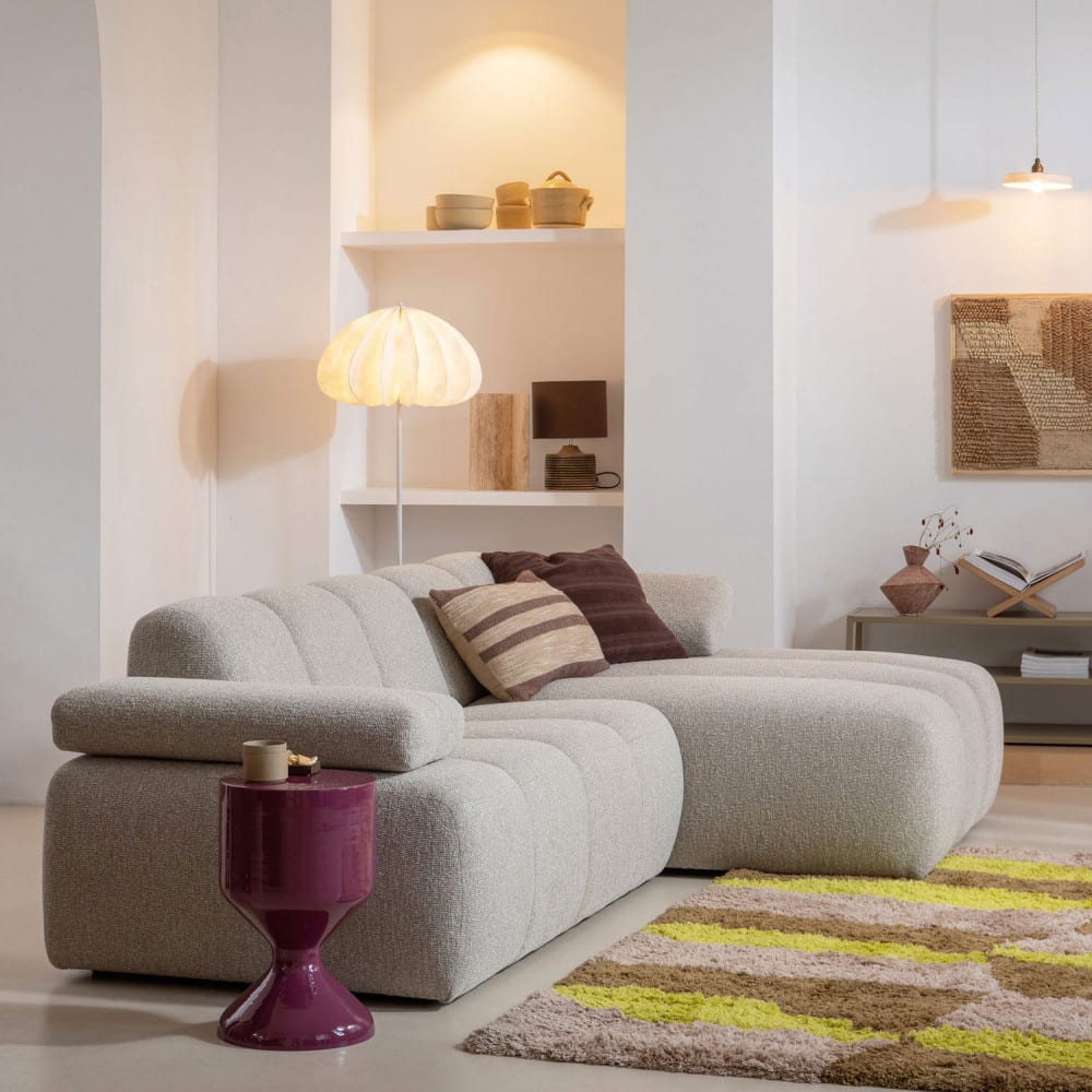 Lampadaire en papier et métal h150cm - blanc — vue 3