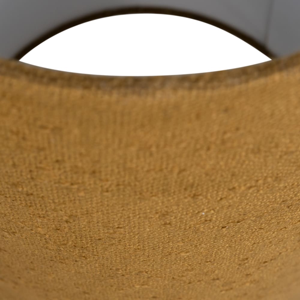 Lampadaire en fer et bouclette jaune miel — vue 4