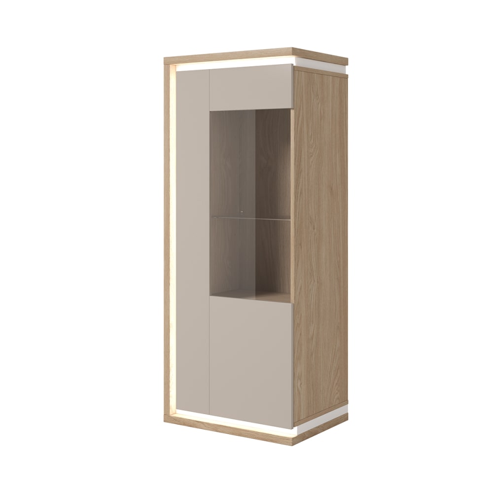 Vaisselier 1 porte droite stratifiés beige