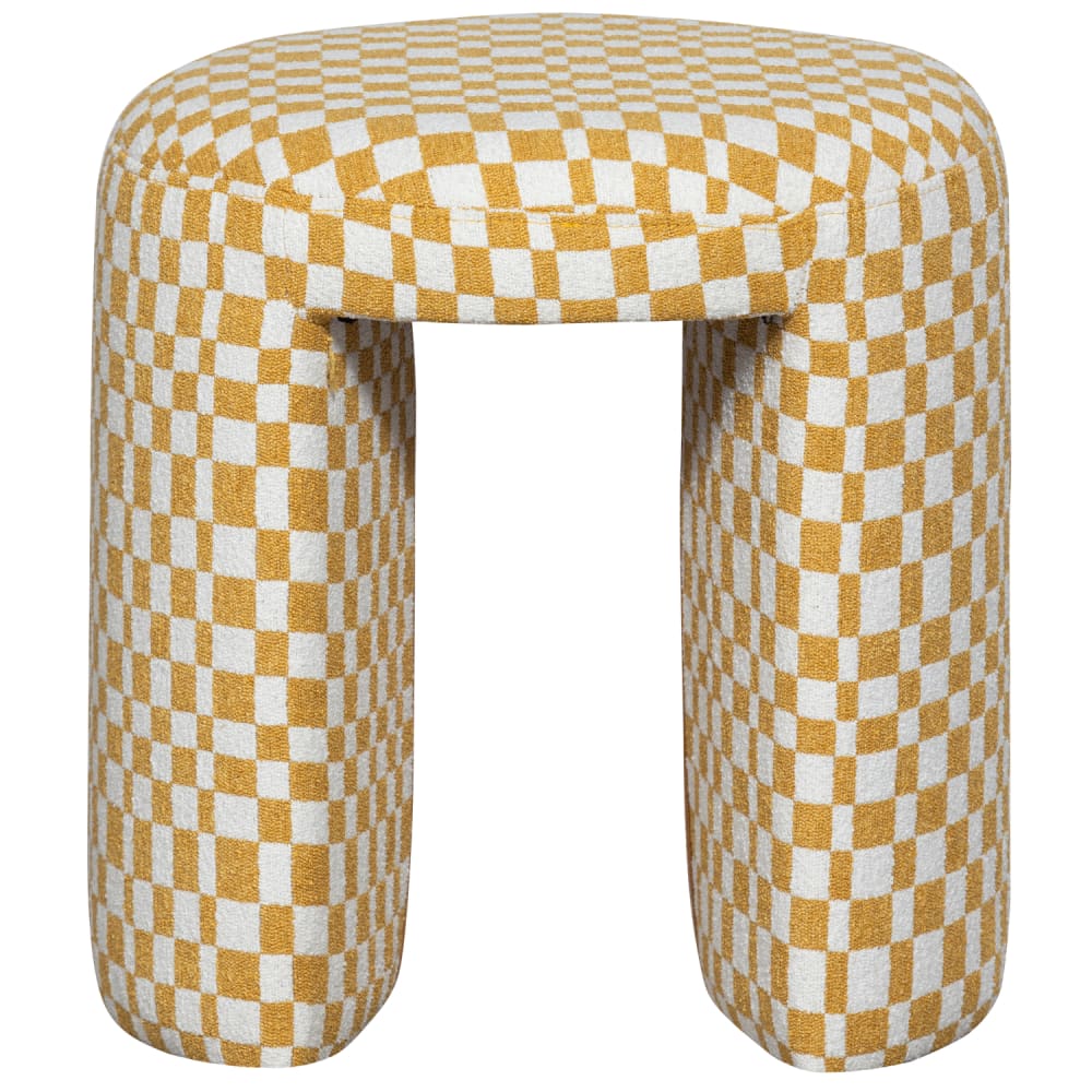Tebouret en polyester - jaune