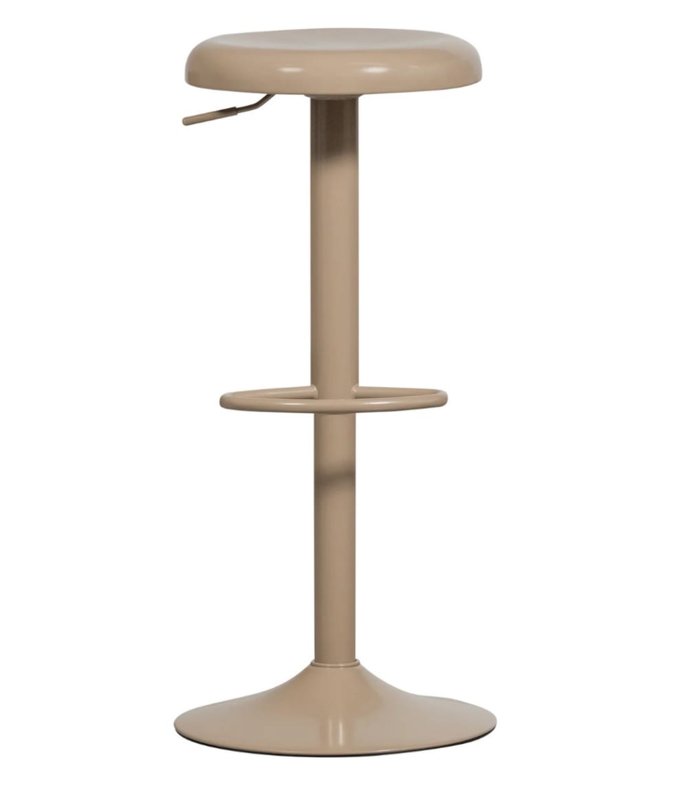 Tabouret de bar réglable en aluminium beige