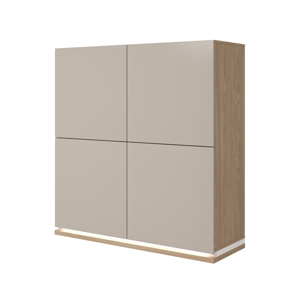 Buffet 4 portes stratifiés beige