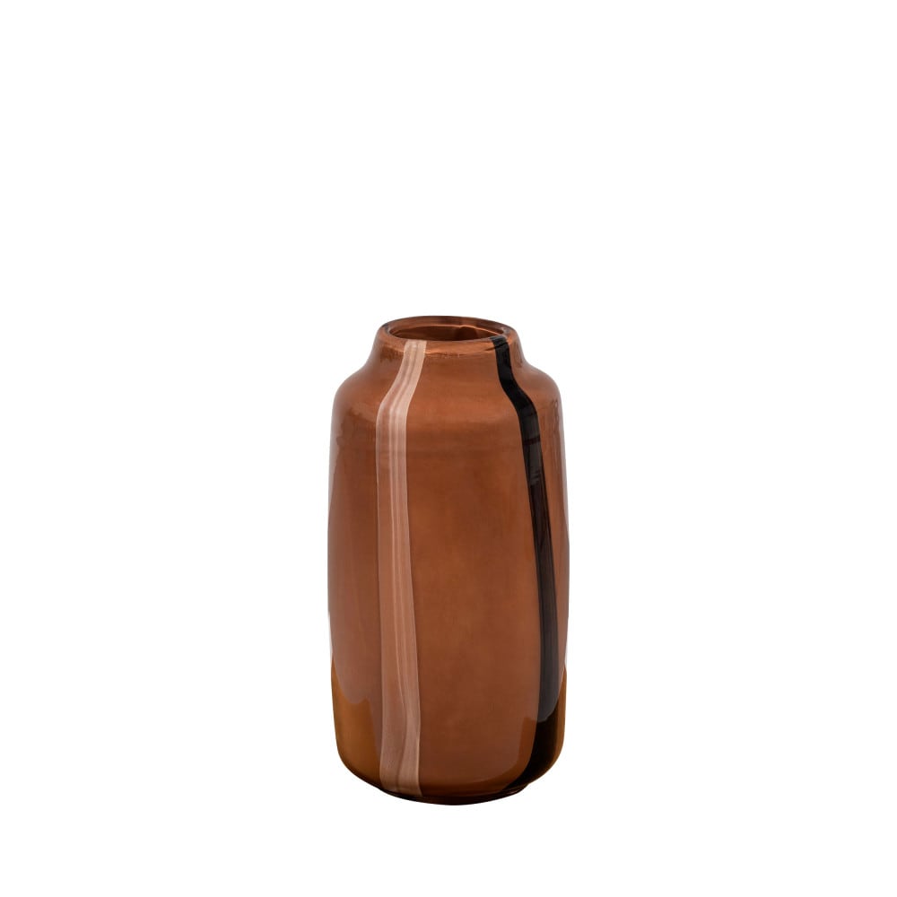 Vase en verre ø18cm - Marron