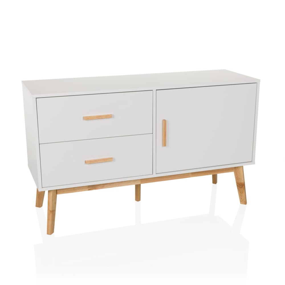 hjh LIVING Sideboard mit 2 Schubladen Weiß style seaside Weiß Spanplatte