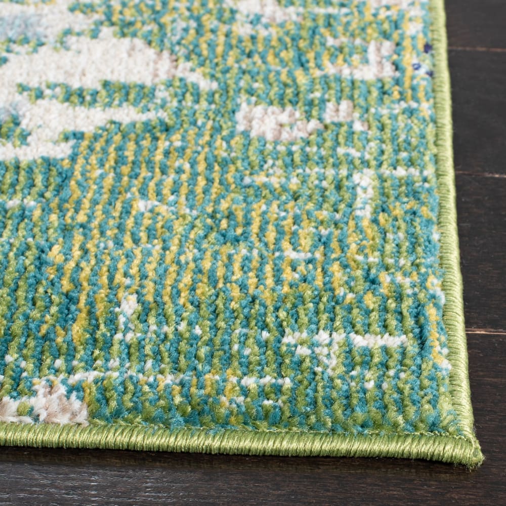 Tapis contemporain en polypropylène vert/bleu, 183 x 274 cm — vue 4